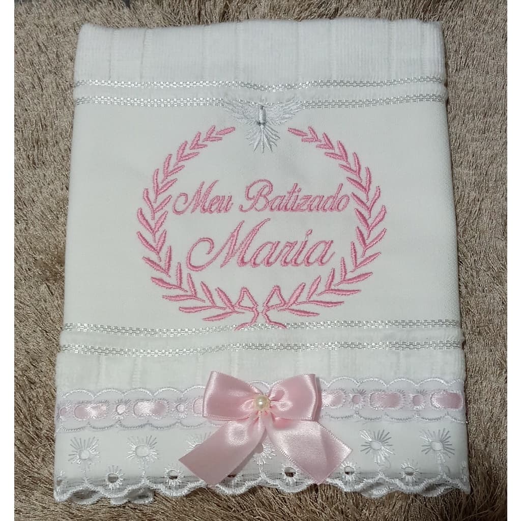 Toalha batizado, Toalha batismo, toalha menina, toalha menino, toalha branca, toalha eucaristia, toalha lavabo