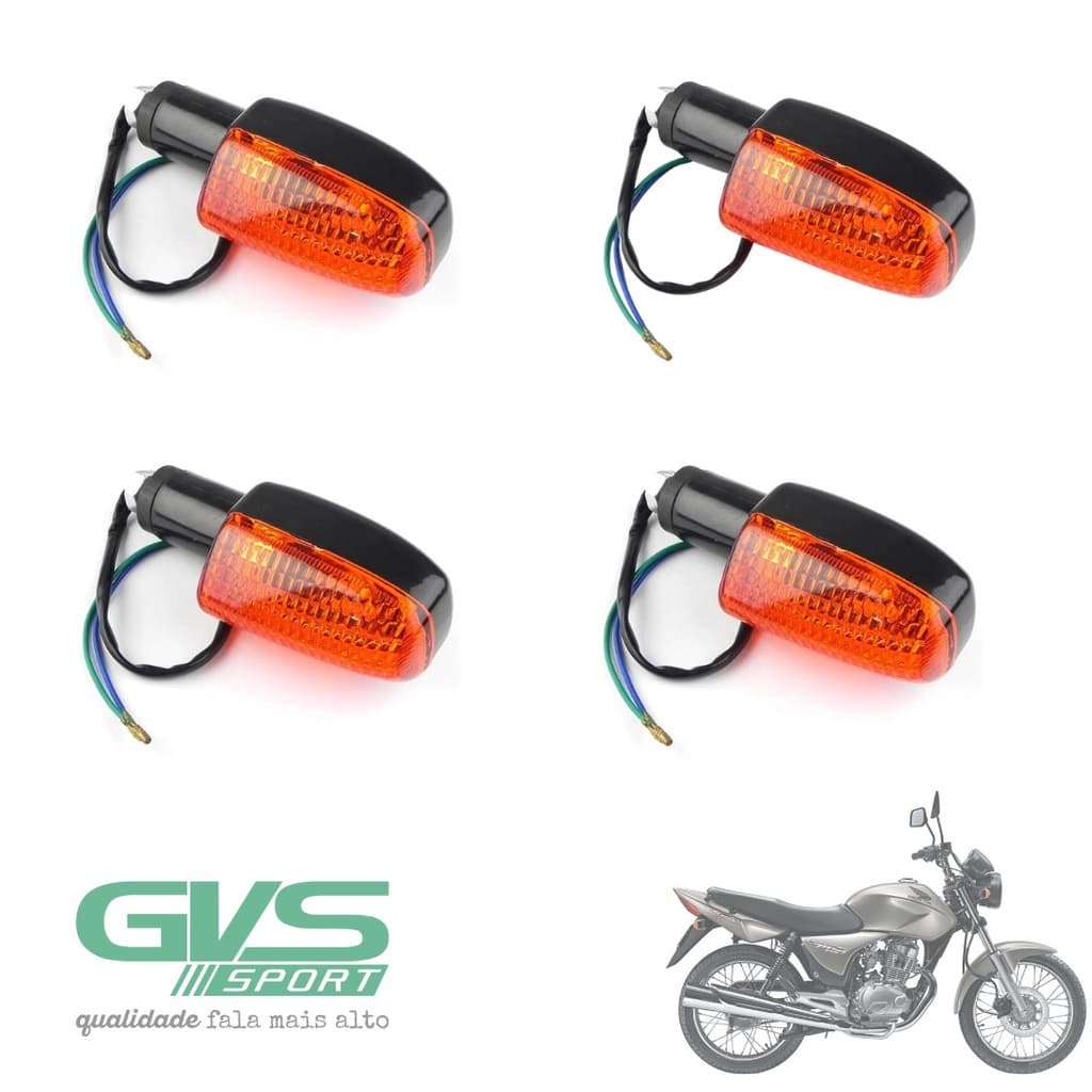 Kit 4 Pisca Completo Honda Titan 125 150 Fan Cb 300 Twister Gvs