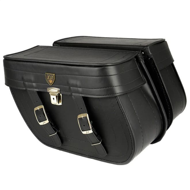 Alforge Lateral Custom Losango 32 Litros em Couro legítimo Liso Com Chave