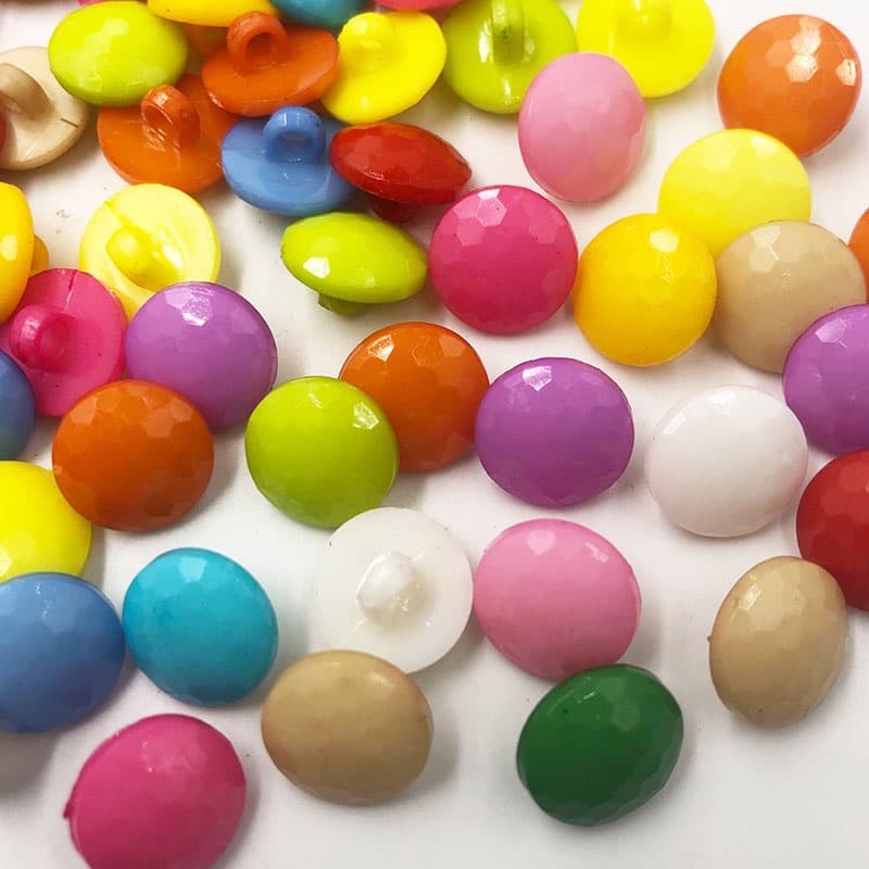 100 Peças 14mm Bonito Redondo Botão De Plástico Lote Mistura De Cores Artesanato/Aplicações PM02