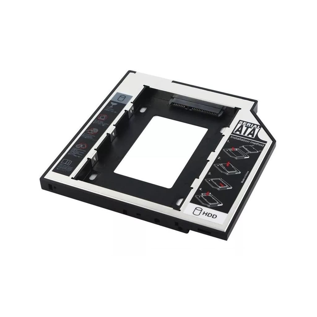 Adaptador Caddy Hd Ssd Sata 9.5 mm Case Gaveta Notebook Dvd