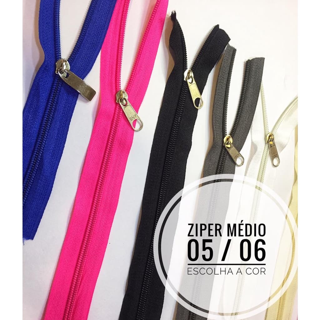 2mts Ziper Número 05/06 Nylon + 2 Cursores Bolsas Jaquetas