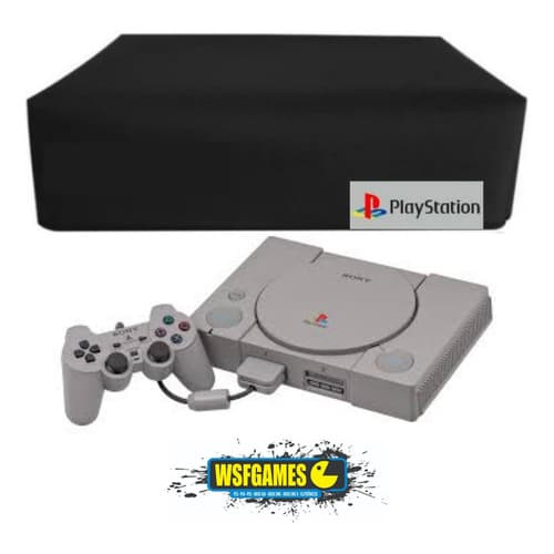 Capa Playstation 1 - Ps1 - Psone Fat Preta Antipoeira Skin
