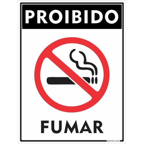 10 Placas Proibido Fumar Smoking 40x30cm Em Alumínio