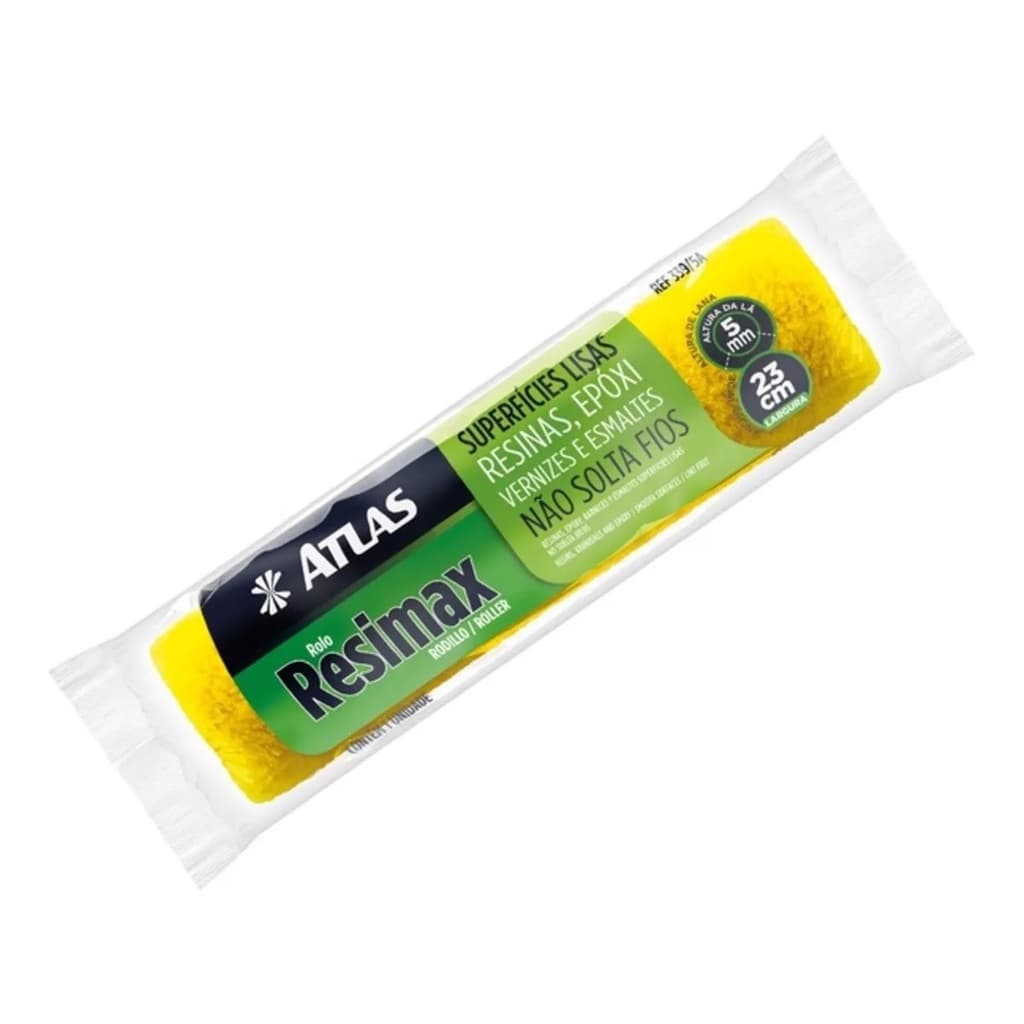 Rolo Pintura Resimax 23cm Atlas 339/5a Superfícies Lisas
