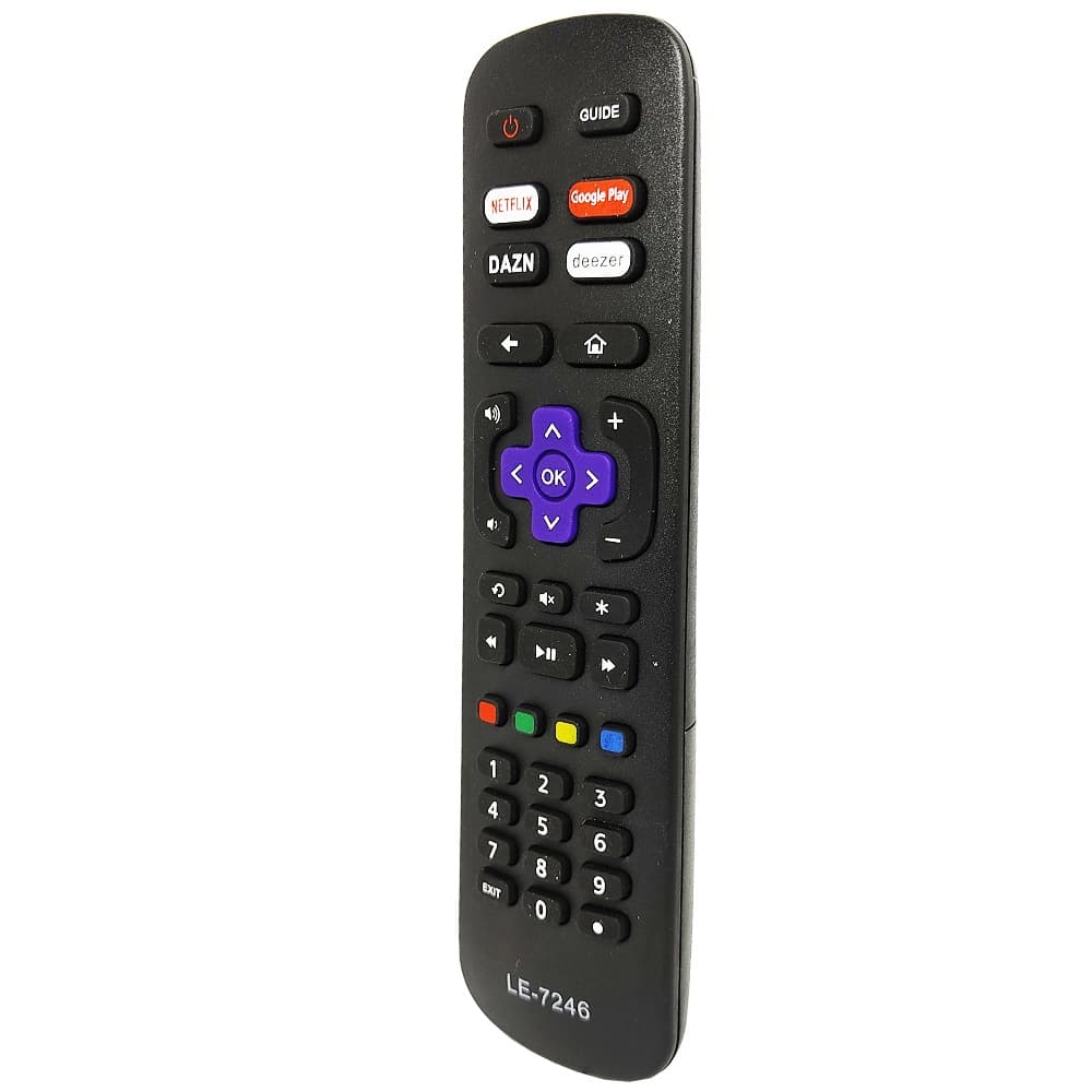 Controle Remoto Tv Roku Aoc Netflix/Deezer Le-7246 - Lelong Max-9091