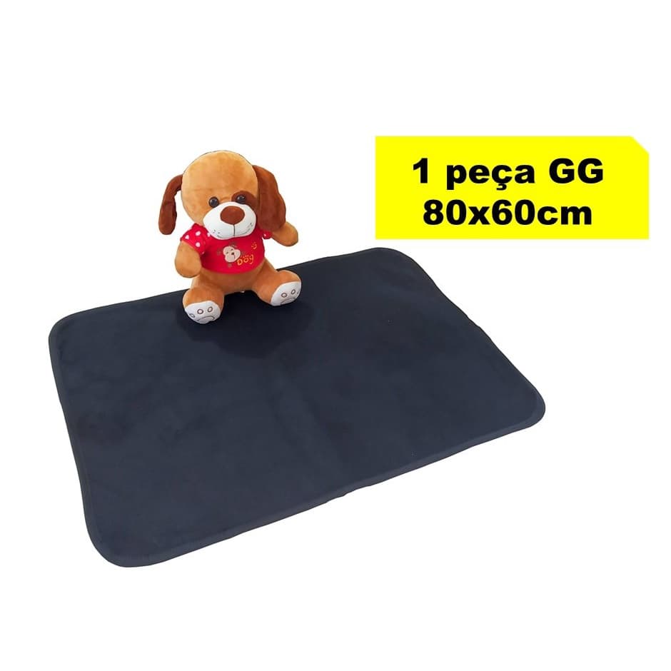1 Tapete 80x60cm - Sanitário higiênico para cães - Tam GG - 200 lavagens