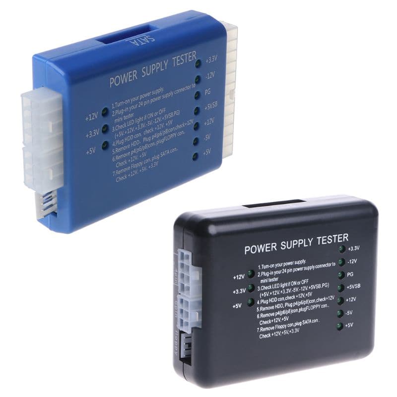 dusur9 1Pcs PC Preto 20 24 Pinos PSU ATX Para Testador Fonte Alimentação