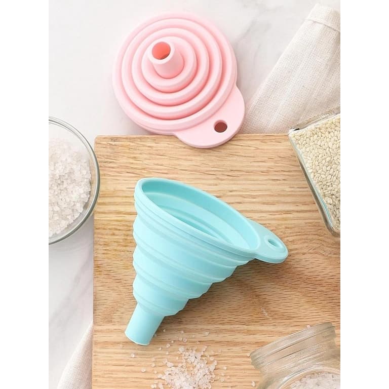 Funil Cozinha Flexivel Dobravel Retratil Silicone - Promocao