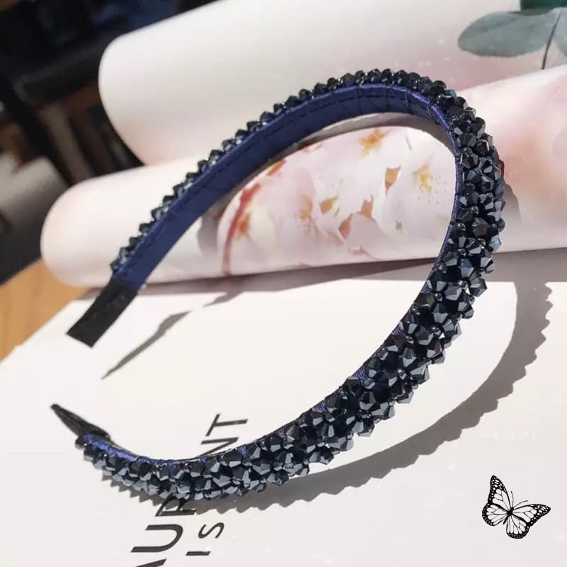 Tiara para Cabelo Miçangas e Canutilho Brilho Intenso Super Luxo