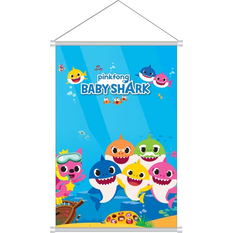 Banner decorativo Festa Aniversário  tema Baby Shark infantil