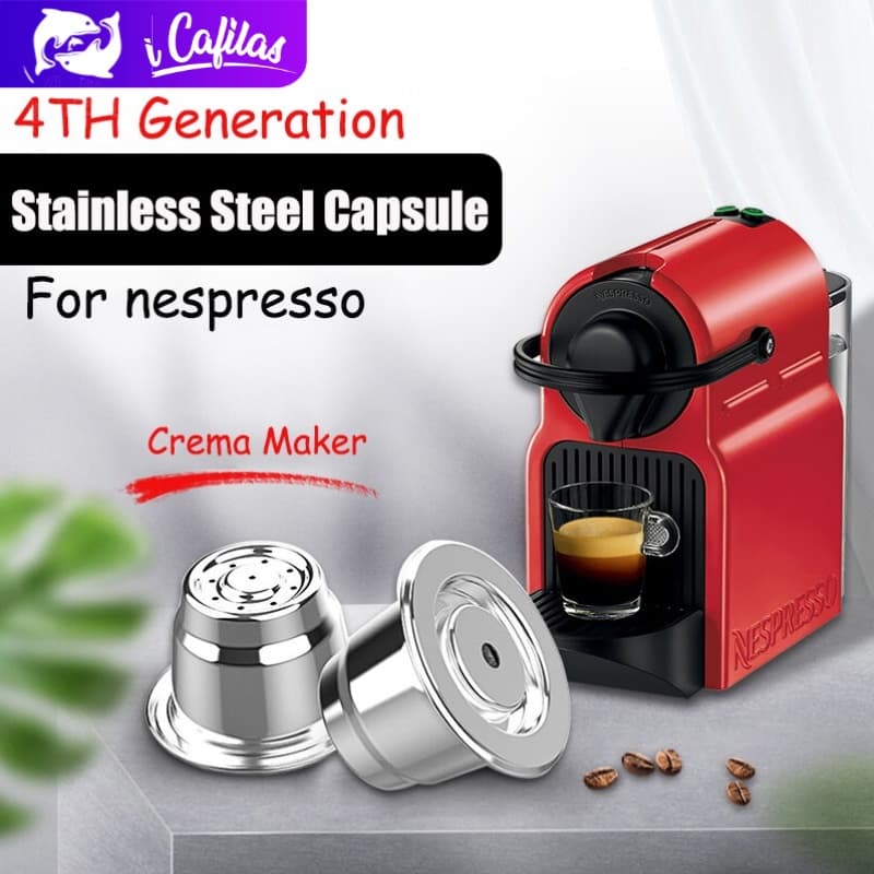 i Cafilas NESC01 Cápsulas De Café Reutilizáveis Filtro Crema Recarregável Para Máquina Nespresso Inissia Lattissima