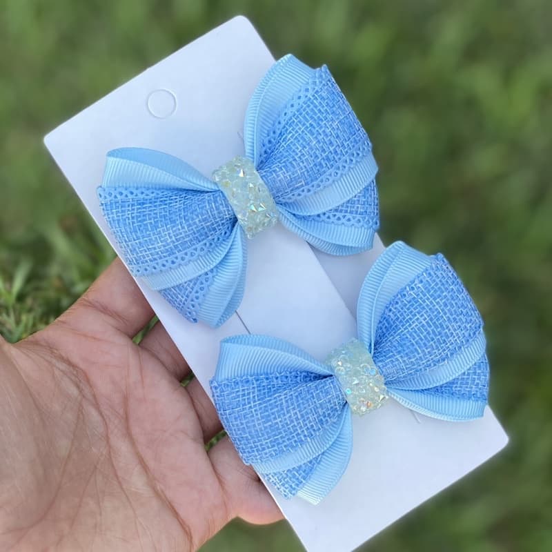 Par de Laço para cabelo infantil renda, bico de pato ou faixa