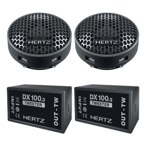 Kit Par Tweeter Crossover Original Hertz Dt24.3 80w Rms 24mm Som Automotivo