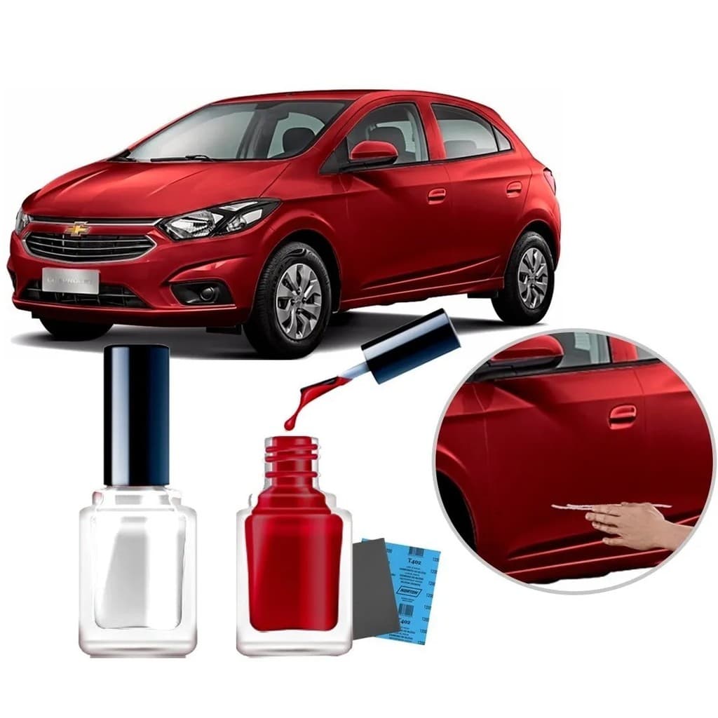 Tinta Tira Risco Automotivo Cor Carro Gm Onix 2017 2018 2019 2020 Vermelho Carmim