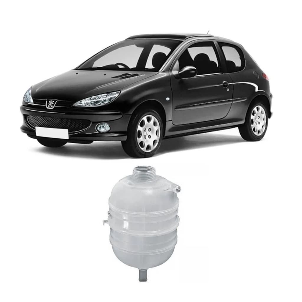 Reservatório do Radiador Peugeot 206 2002/..., 207 e Hoggar (1.4 e 1.6 / 8v.) Com tampa