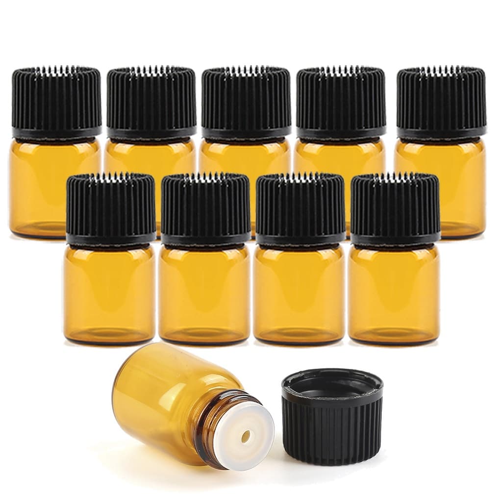 Frasco De Vidro Ambar 2Ml Com Bico Gotejador 10 Unidades
