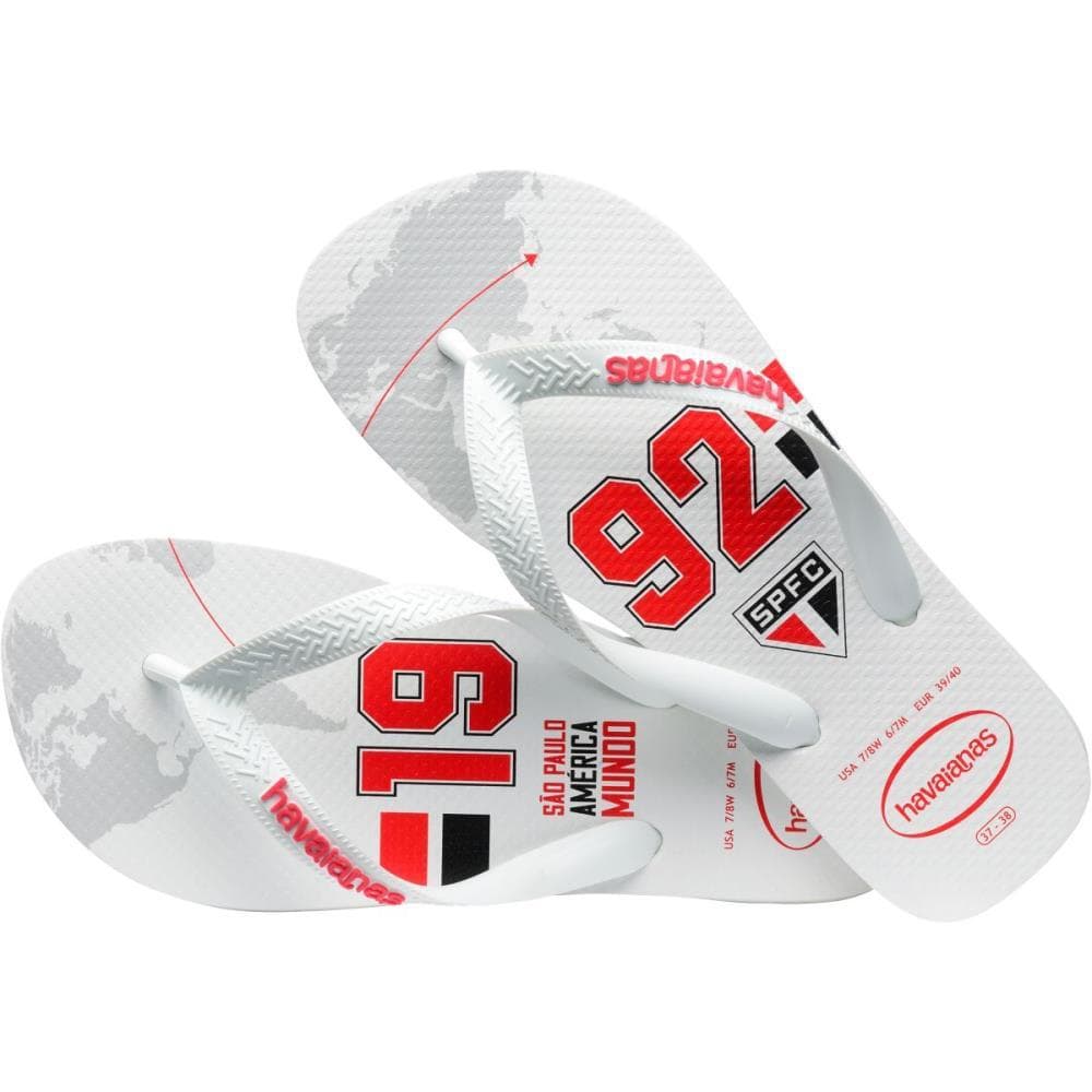 Chinelo Havaianas Top -Times Brasileiros - São Paulo - Unissex - ORIGINAL