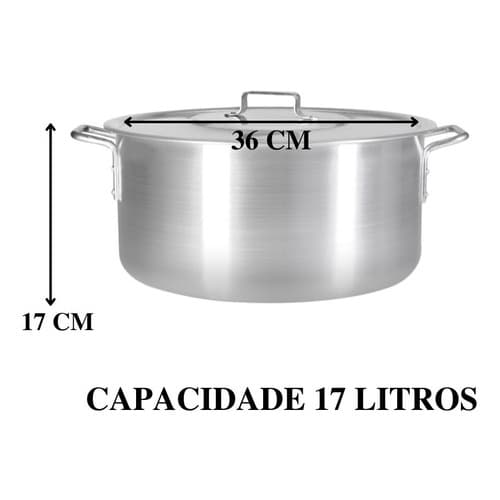 Caçarola Panela Industrial Restaurante Hotel N°36 17 Litros