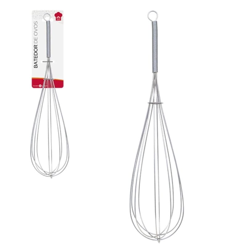Batedor De Clara Em Neve Ovos Fuet Profissional Inox 24 Cm