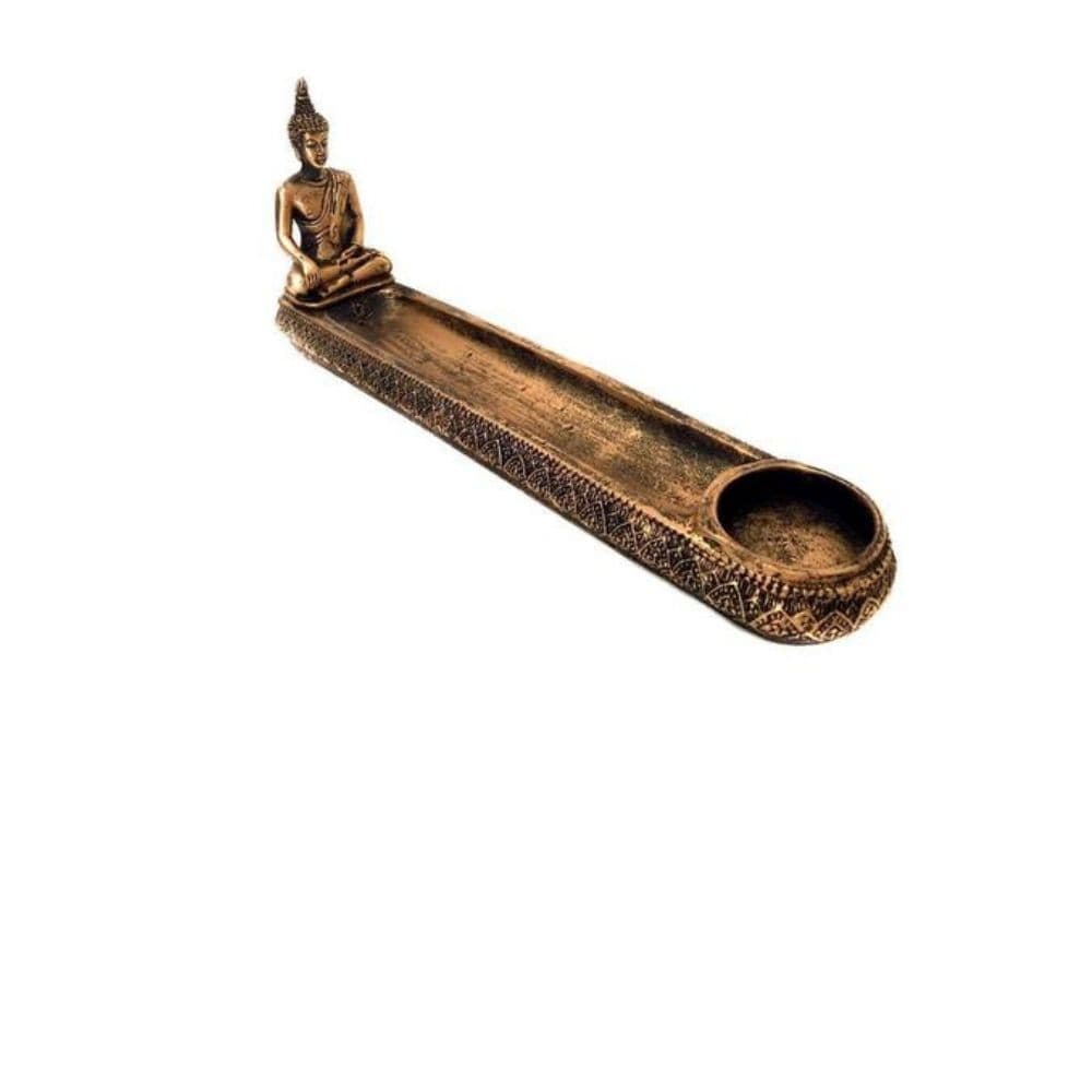 Incensário  Buda Tibetano Dourado