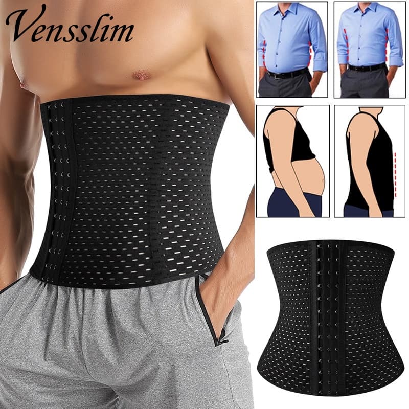 Homens Emagrecimento Corpo Shaper Cintura Trainer Trimmer Cinto Espartilho Para Abdômen Barriga Shapers Controle De Fitn