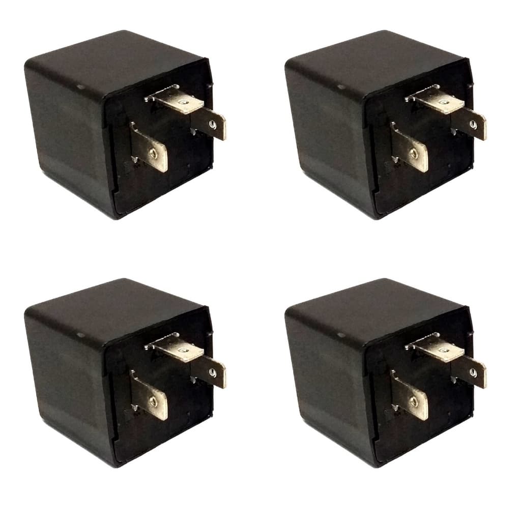 4 Peça Reles Auxiliar Quadrado 3 Pinos Carro Moto Seta Pisca Universal 12v Terminais Sem Suporte Para Fixação Trp 107000