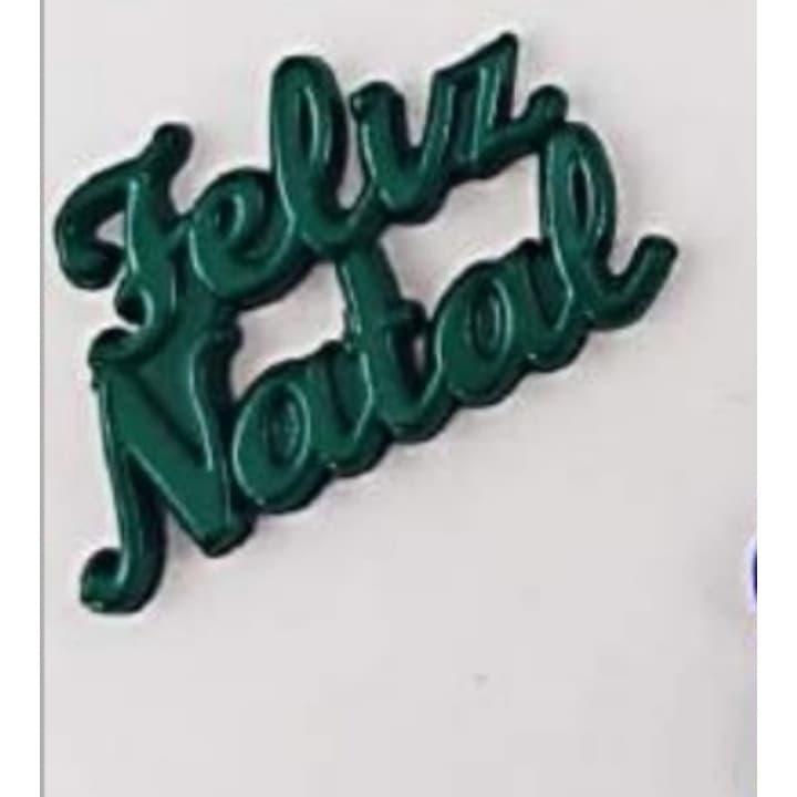 Aplique Feliz Natal - Pact. com 10 unidades