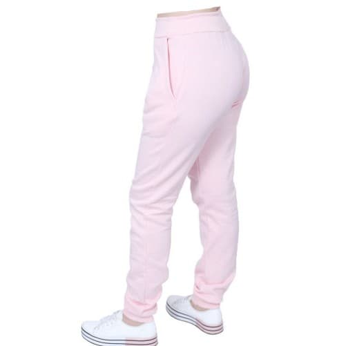 Calça Moletom Casual Feminina Swag Lisa Jogger Rosa