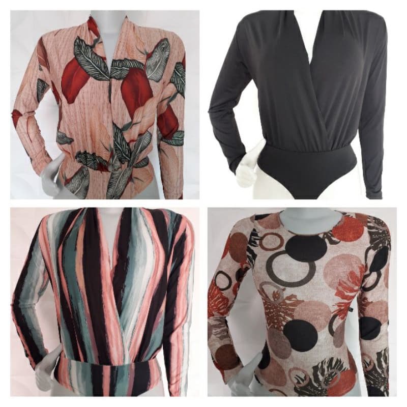 Bory Poliamida Feminino Manga Longa Com Bojo Moda Feminina