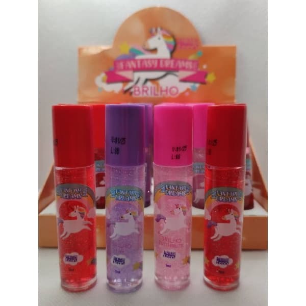 Brilho Labial Unicórnio Infantil Coleção Fantasy Dreams