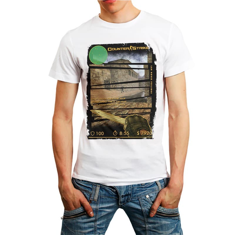 Camiseta Counter Strike Game PC Camisa Masculina
