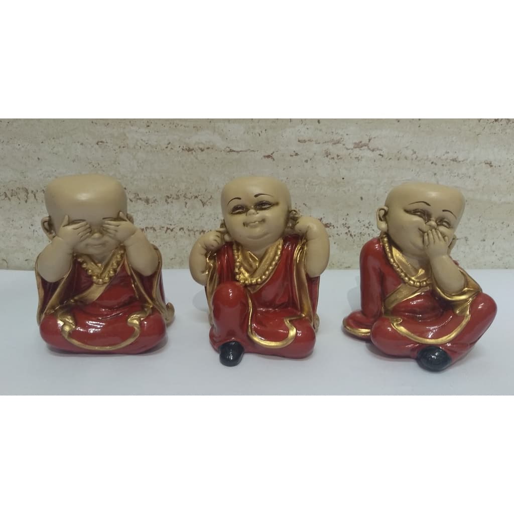 Trio de Buda Cego,Surdo e Mudo. P