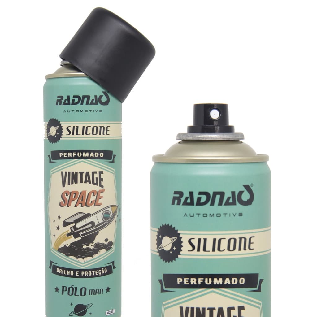 Silicone Spray Perfumado Automotivo Space Pólo Man Rosa Radnaq 400ml