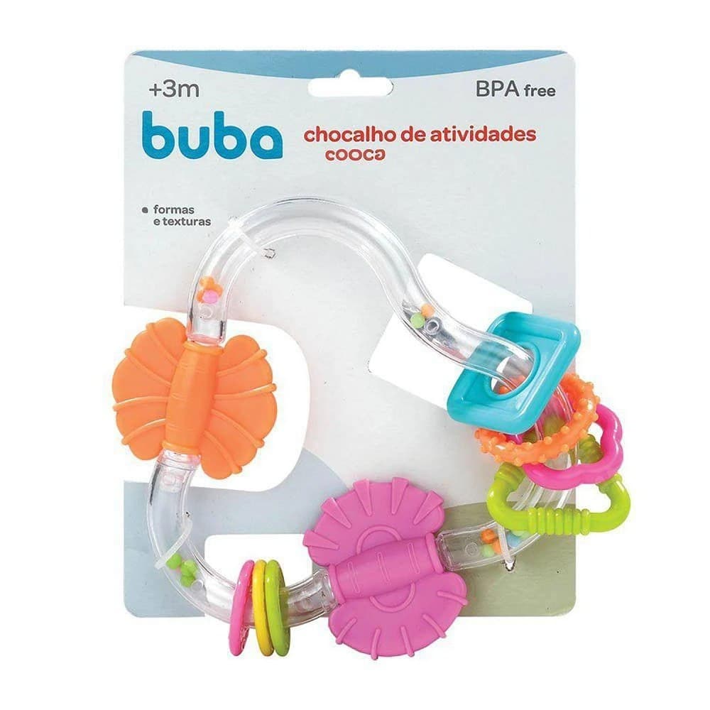 Chocalho Infantil de Atividades Com mordedor Bebê Bebês Mordedores