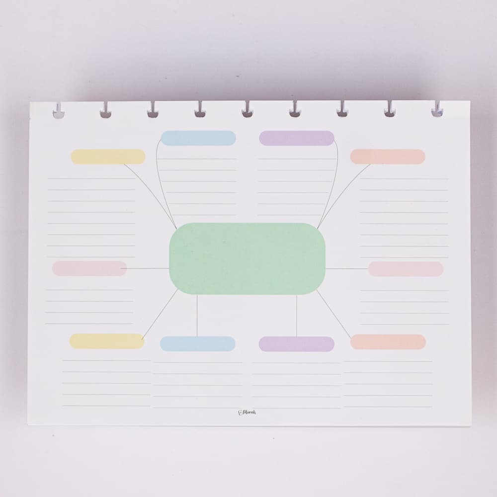Refil de folhas para caderno de discos - Mapa Mental Colors