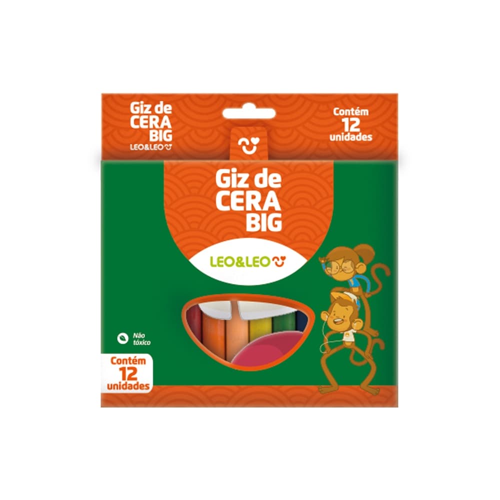 Giz de Cera Big 12 Cores Leo e Leo