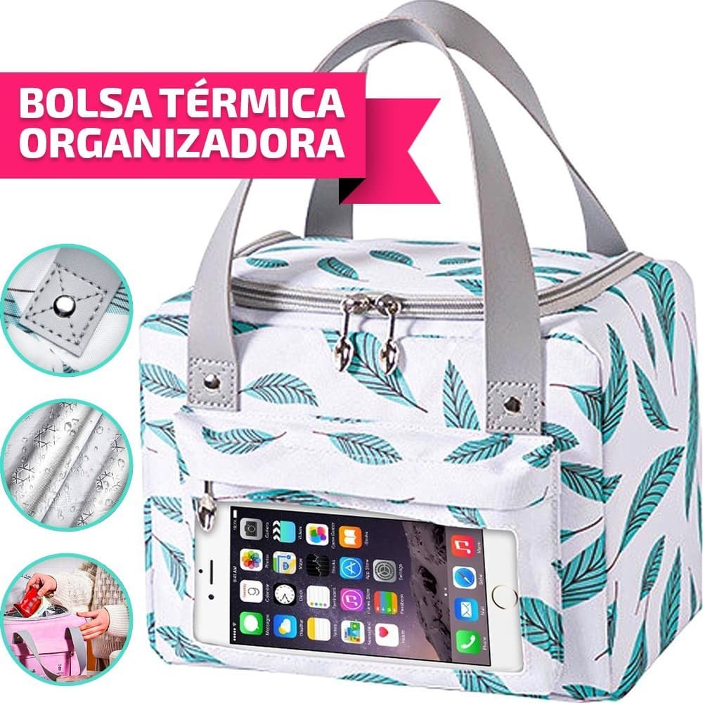 Bolsa Termica Marmita Trabalho Lanche Saude Cooler Dieta Fit
