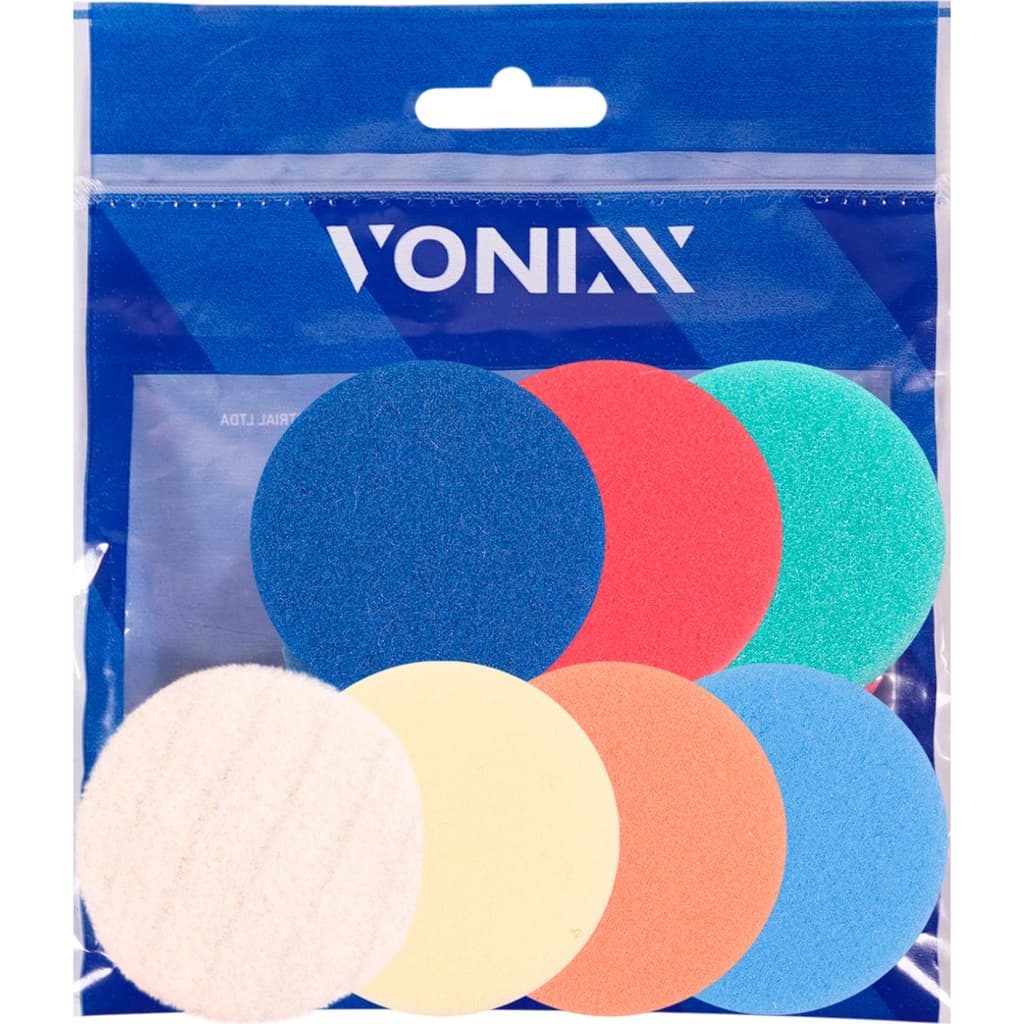 Kit 7 Boinas de Espuma 2" para Polimento Vonixx