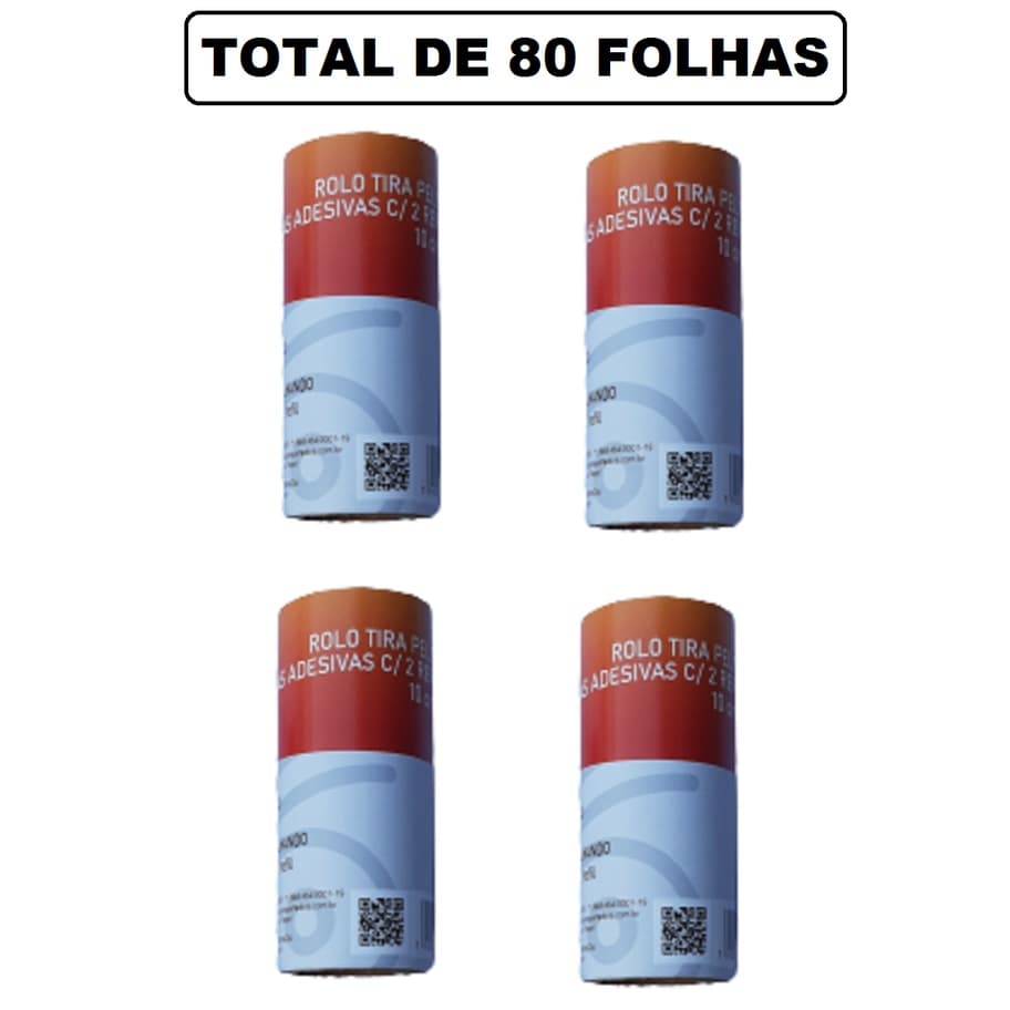 Kit 4 Refil P/ Rolo Tira Pelos De Roupa Adesivo Limpa Roupas
