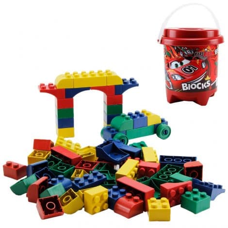 Bloco de Montar 66 Pecas Blocks Balde Sortidos