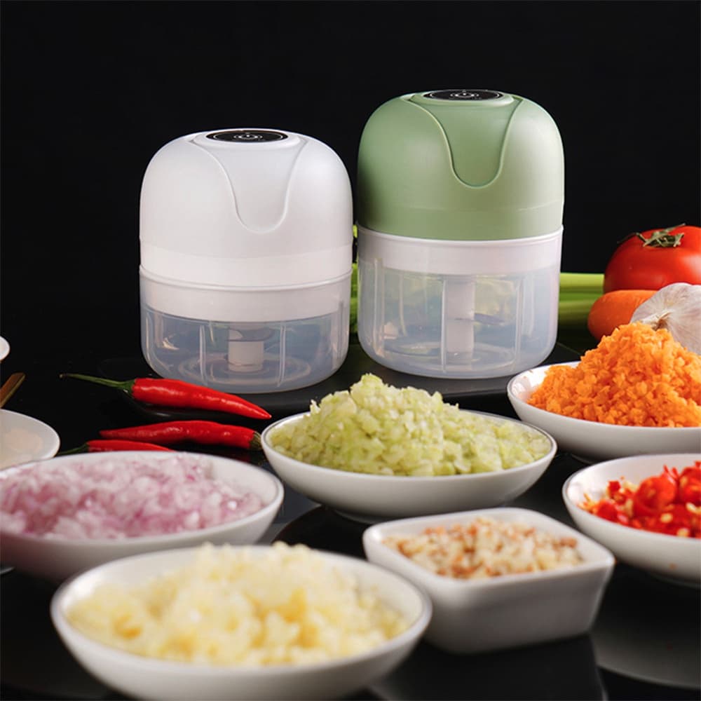 Mini Processador Triturador Alimentos Moedor Elétrico Alho Cebola Ervas Condimentos S/ Fio Usb