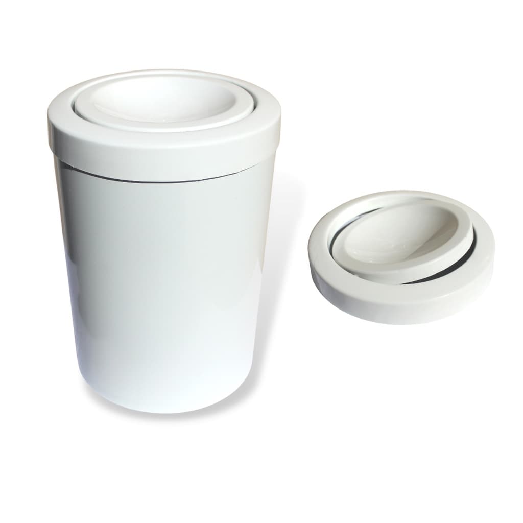 Lixeira com Tampa Giratória Basculante tipo Flip 15 Litros para Banheiro/ Cozinha e Escritório