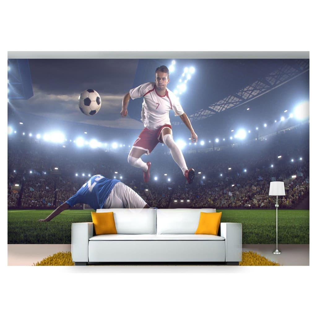 papel de parede Esportes Futebol Bola Campo 3D 7,5m² SPT29