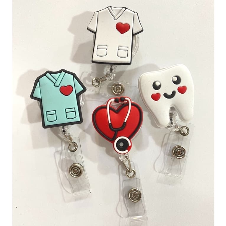 Porta Crachá Retrátil Personalizado Área da Saúde - Medicina - Enfermagem