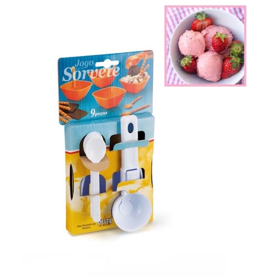 Kit Para Sorvete Conjunto Para Sobremesas Sorvete Açaí- 09 peças