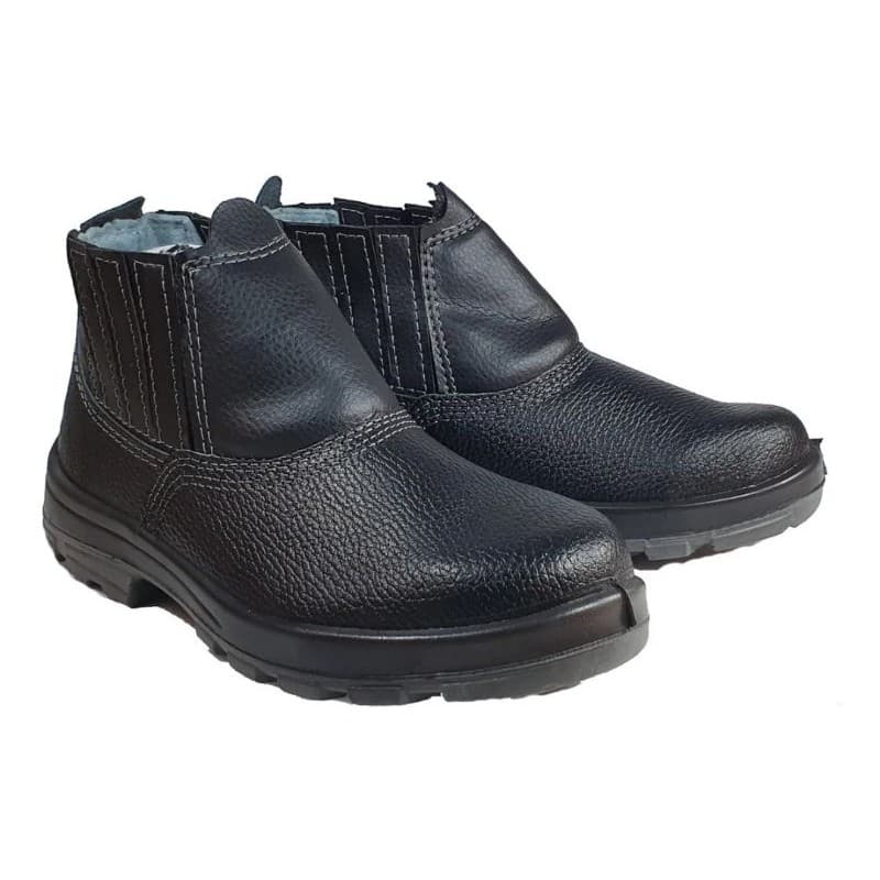 Bota Trabalho Botina Sapato Fechamento Elastico Ocupacional Profissional Bracol Bravo Solado Bidensidade Bico Pvc SeS