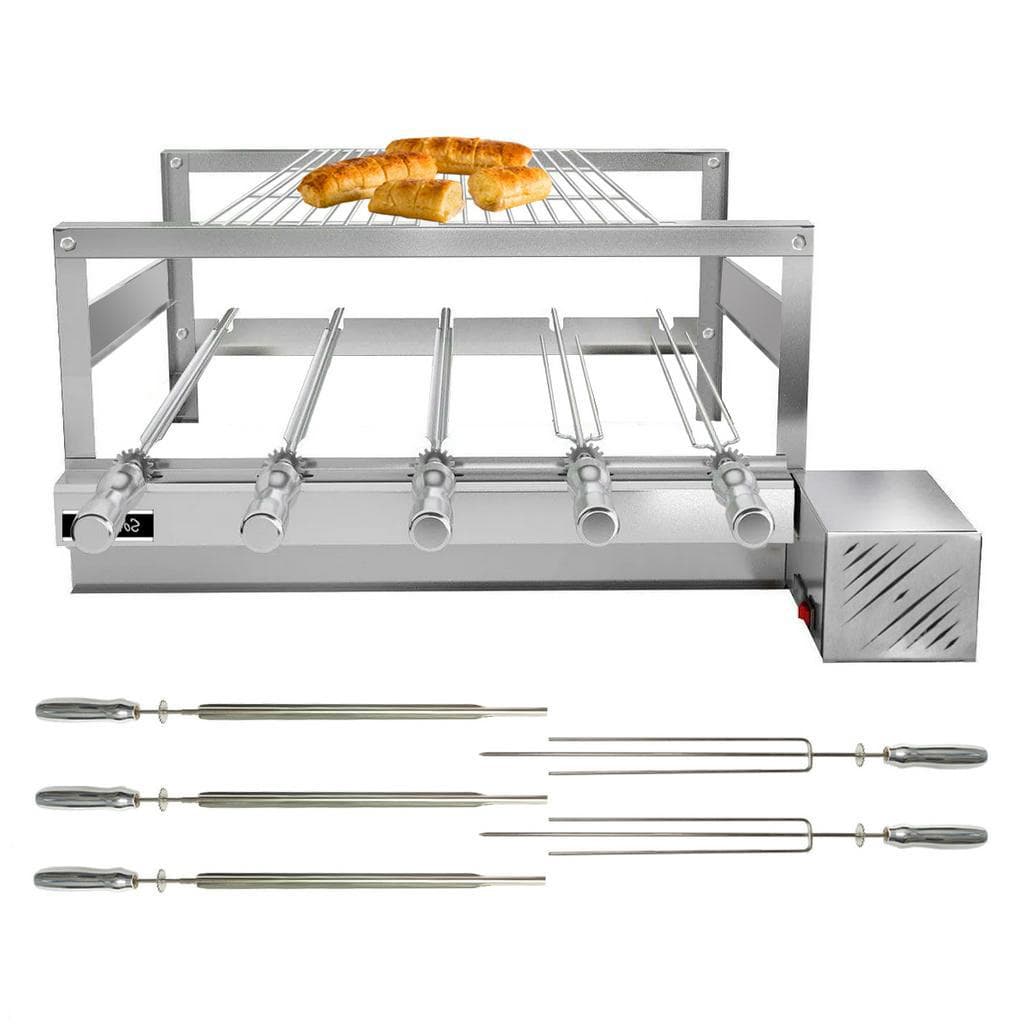 Churrasqueira Giratória Grill Inox Gira Soft Grill 5 Espetos + Grelha Modular Lado Direito