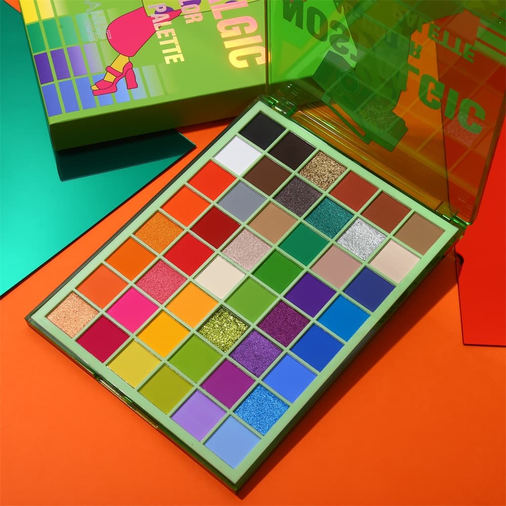 Paleta De Maquiagem Para Sombras Nostálgicas UCANBE-48 Tons Rainbow Color Shimmer Matte Glitter