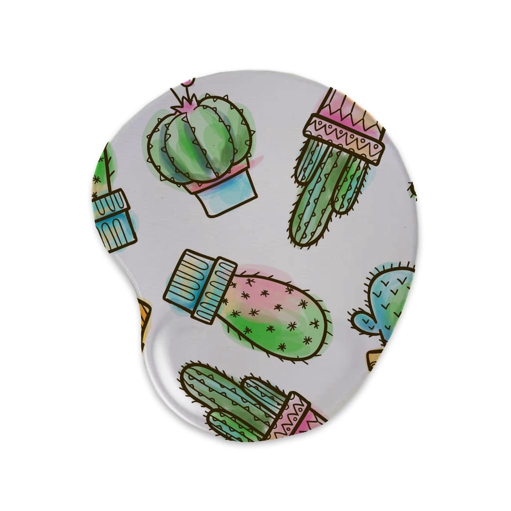 Mousepad – Cactos - Ergonômico Apoio De Punho Pulso